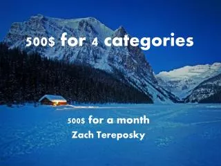 500$ for 4 categories