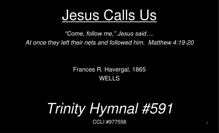 jesus calls us
