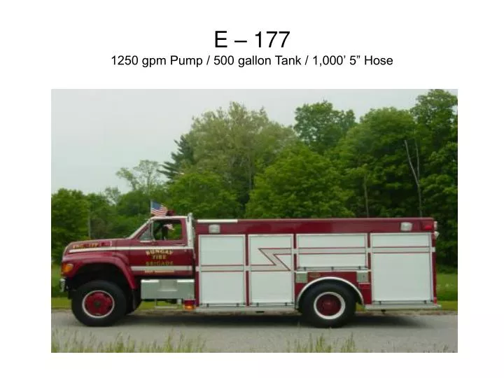 e 177 1250 gpm pump 500 gallon tank 1 000 5 hose