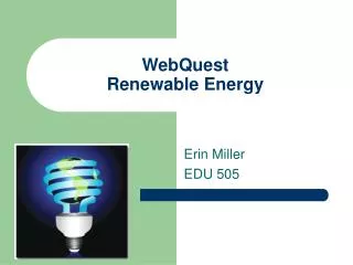 WebQuest Renewable Energy