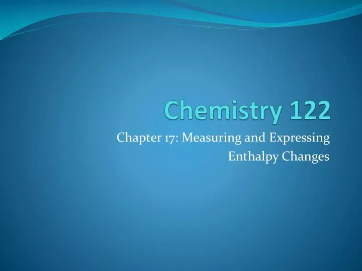 chemistry 122
