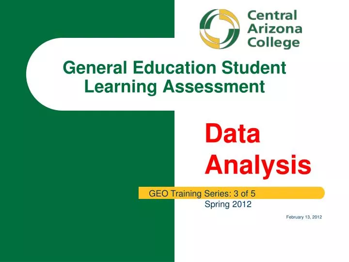 general education student learning assessment