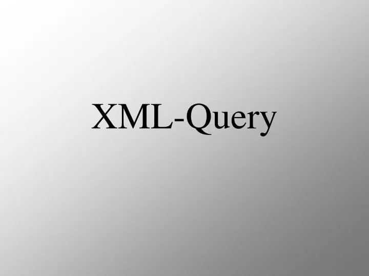 xml query