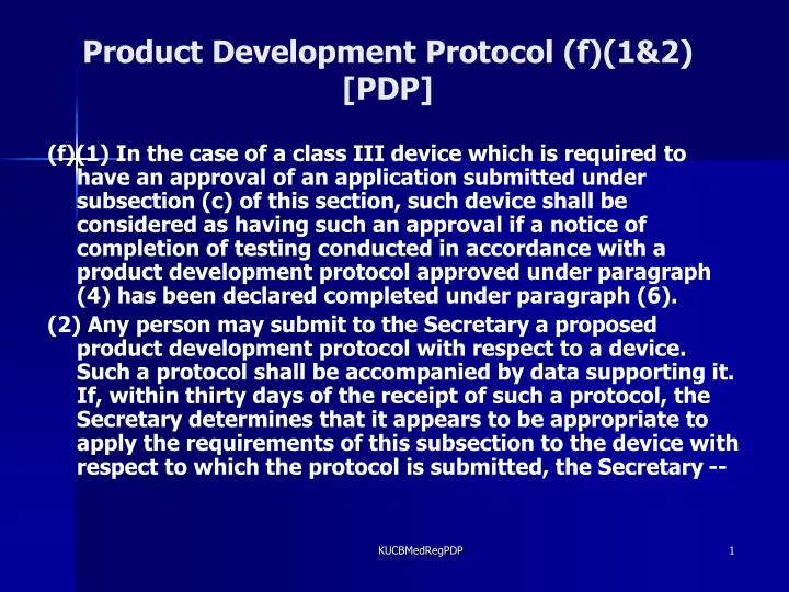 product development protocol f 1 2 pdp
