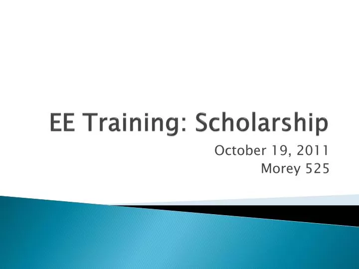 ee training scholarship