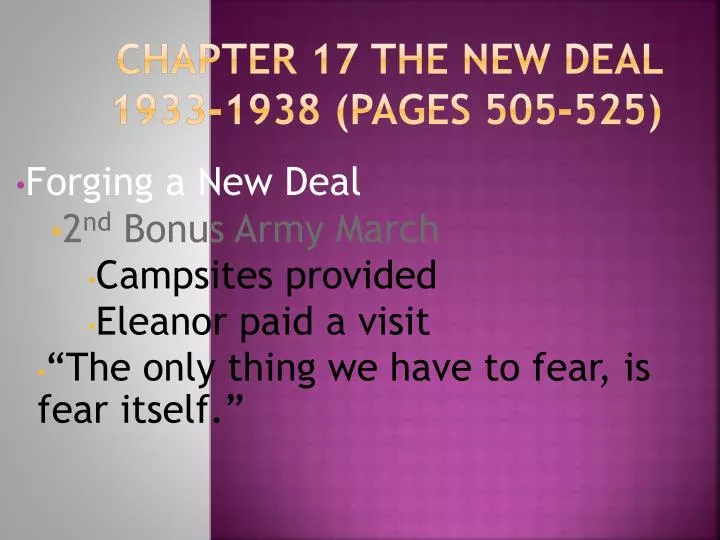 chapter 17 the new deal 1933 1938 pages 505 525
