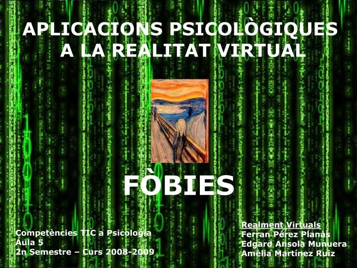 aplicacions psicol giques a la realitat virtual