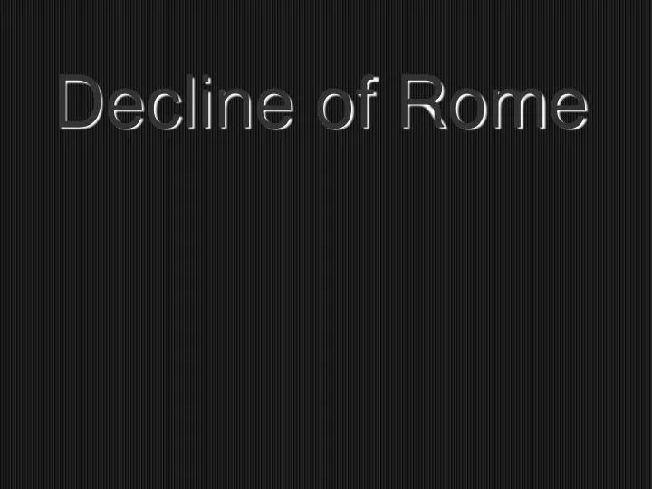 decline of rome
