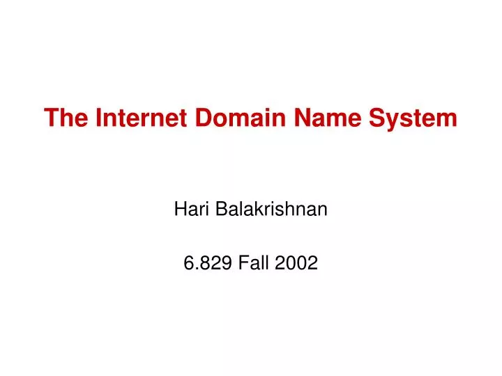 the internet domain name system