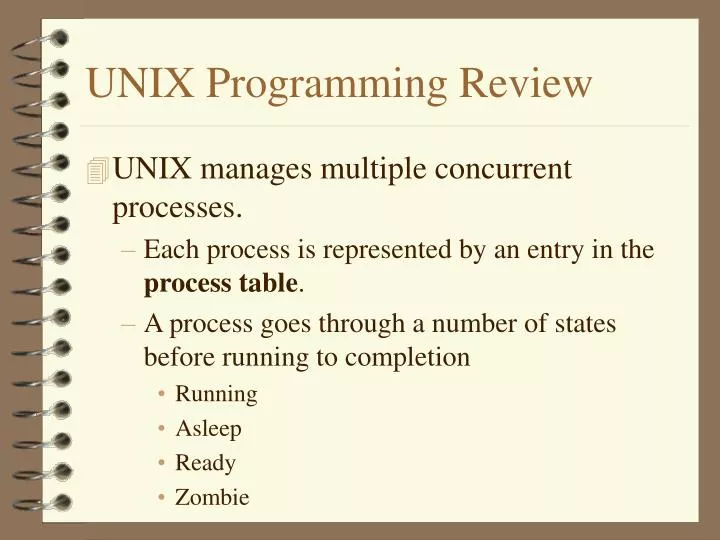 unix programming review