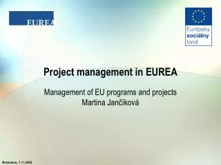 Project management in EUREA