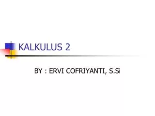kalkulus 2