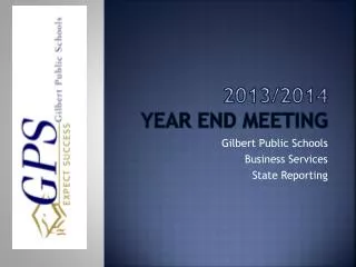 2013/2014 Year end Meeting