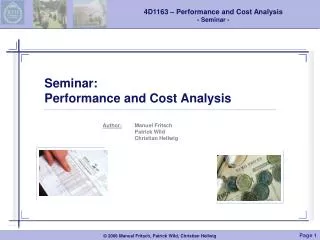Seminar: Performance and Cost Analysis