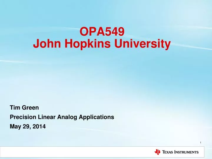 opa549 john hopkins university