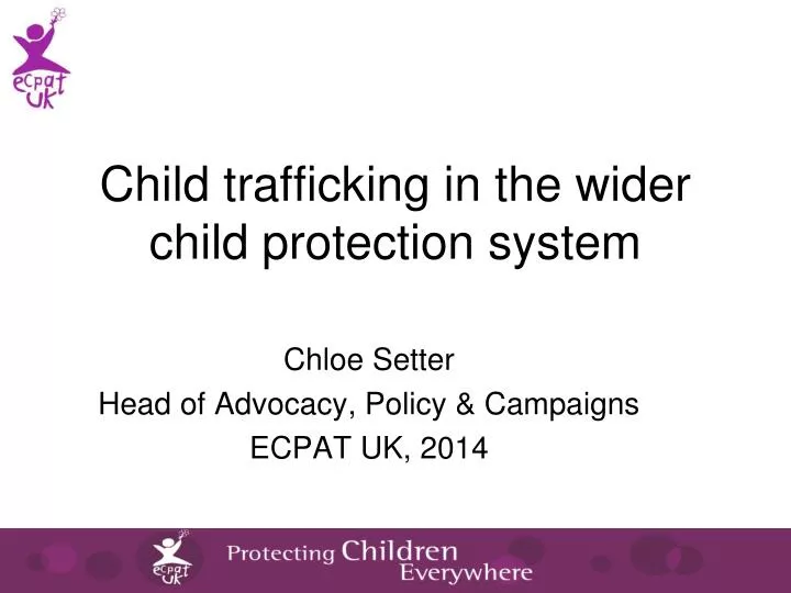 child trafficking in the wider child protection system