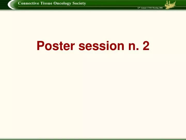 poster session n 2