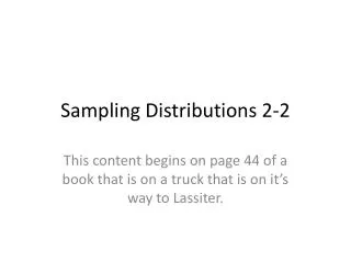 Sampling Distributions 2-2