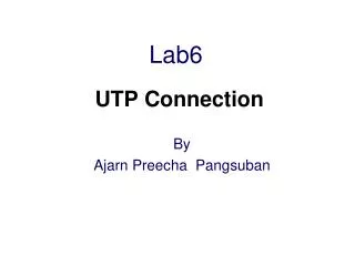 Lab6 UTP Connection