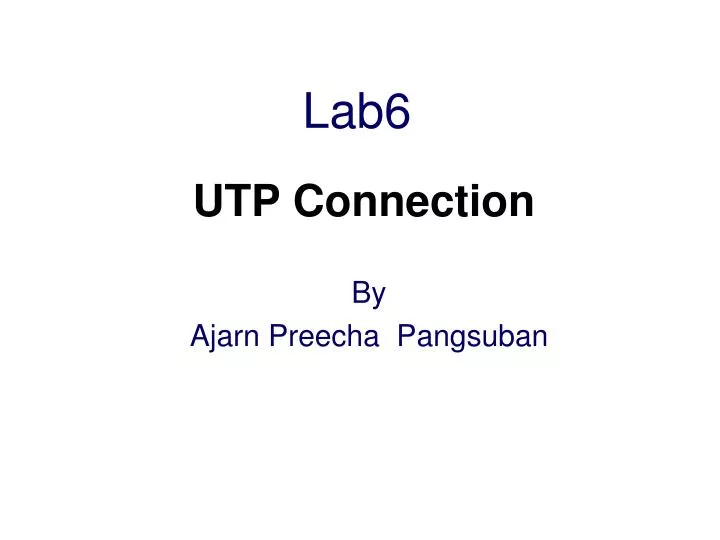 lab6 utp connection