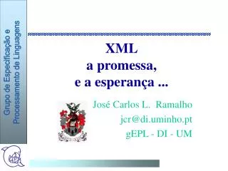 xml a promessa e a esperan a