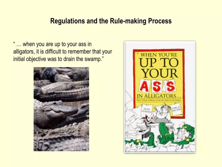 regulations and the rule making process