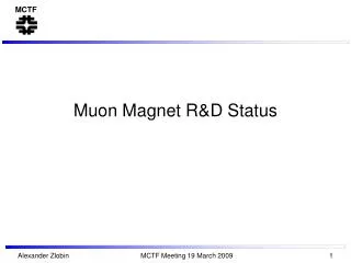 Muon Magnet R&amp;D Status