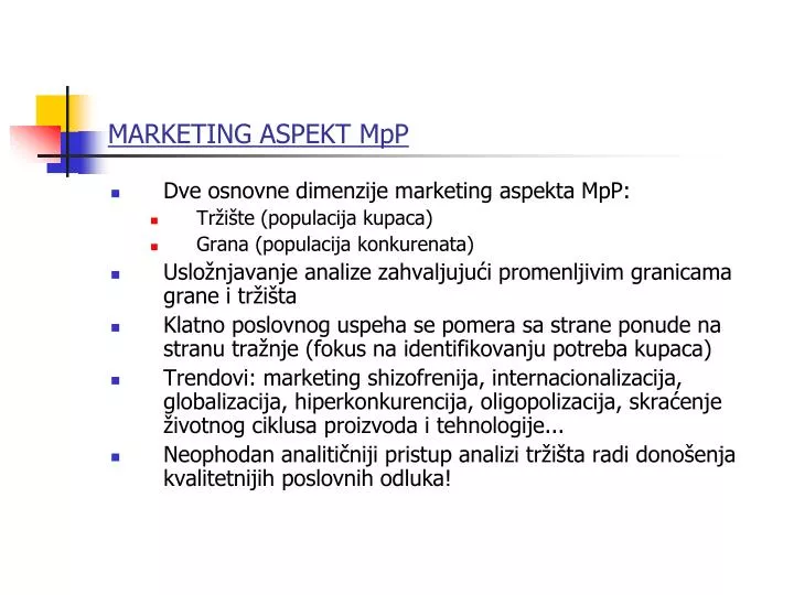 marketing aspekt mpp