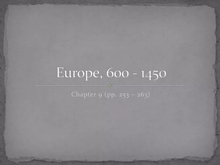 europe 600 1450