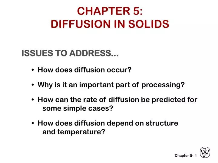 chapter 5 diffusion in solids