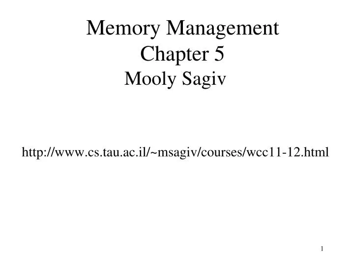 memory management chapter 5