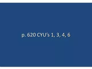 p 620 cyu s 1 3 4 6
