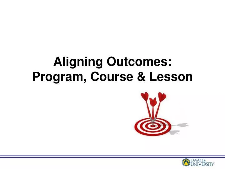 aligning outcomes program course lesson