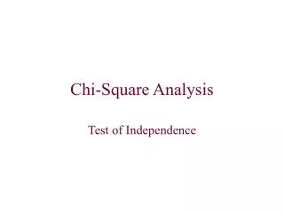 Chi-Square Analysis