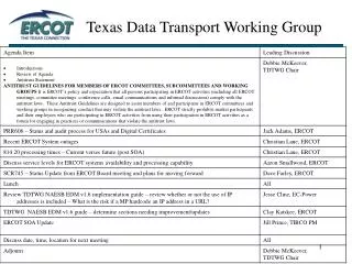 Texas Data Transport Working Group