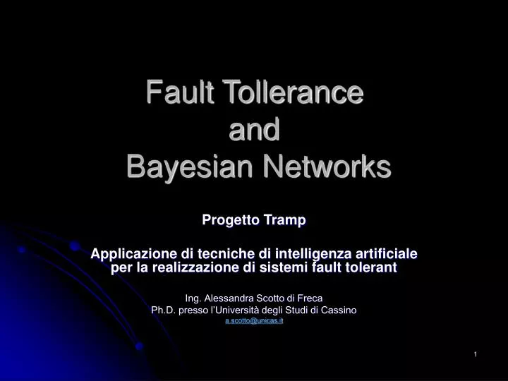 fault tollerance and bayesian networks