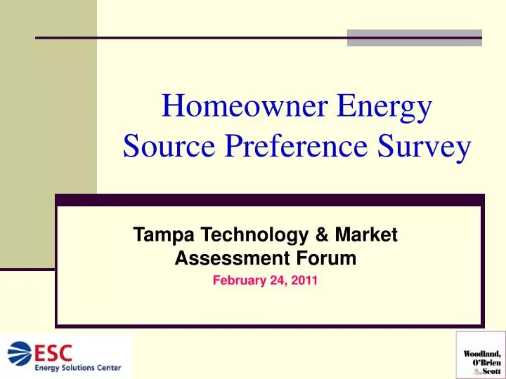 homeowner energy source preference survey