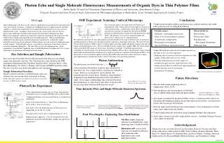 Photon Echo and Single Molecule Fluorescence Measurements of Organic Dyes in Thin Polymer Films