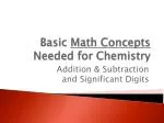 Basic Math Concepts Needed for Chemistry - slide 1