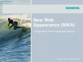 New Web Appearance (NWA)