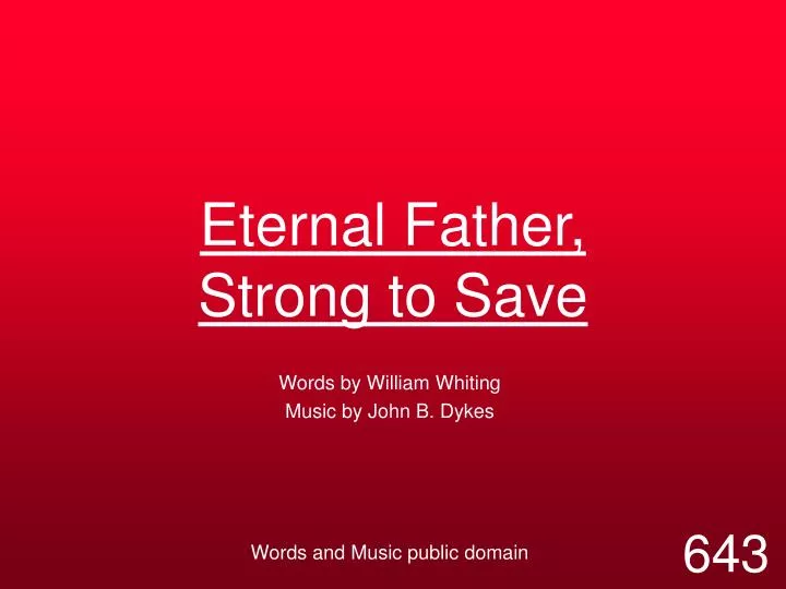 eternal father strong to save