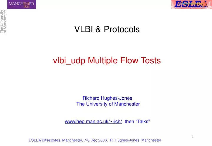 vlbi protocols vlbi udp multiple flow tests