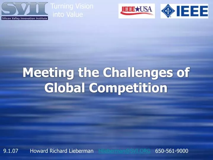 meeting the challenges of global competition