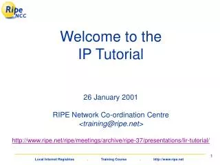 Welcome to the IP Tutorial