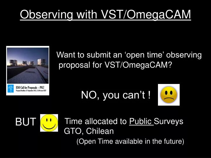 observing with vst omegacam