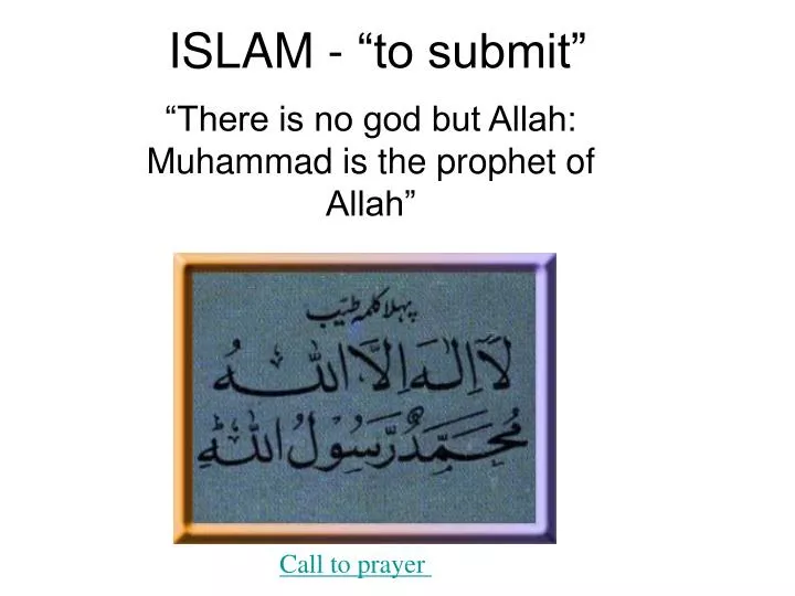 islam to submit