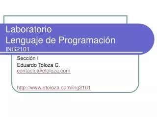 laboratorio lenguaje de programaci n ing2101