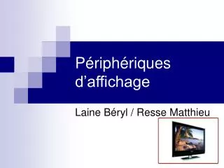 p riph riques d affichage