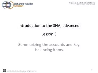 Introduction to the SNA, advanced Lesson 3