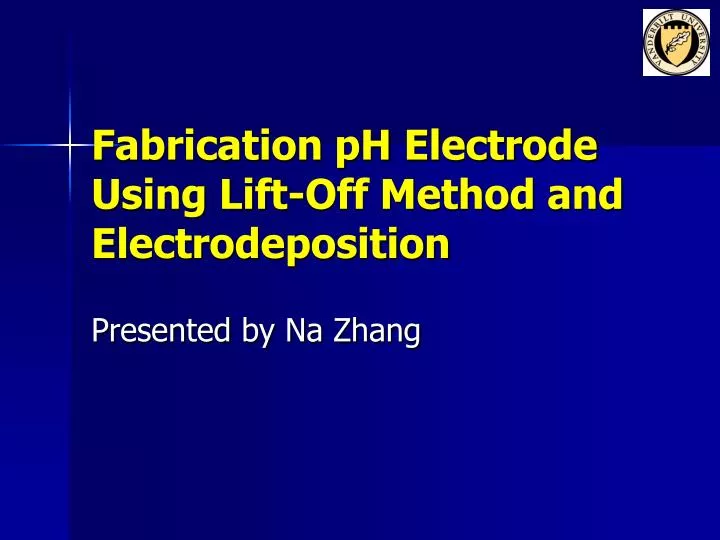 fabrication ph electrode using lift off method and electrodeposition